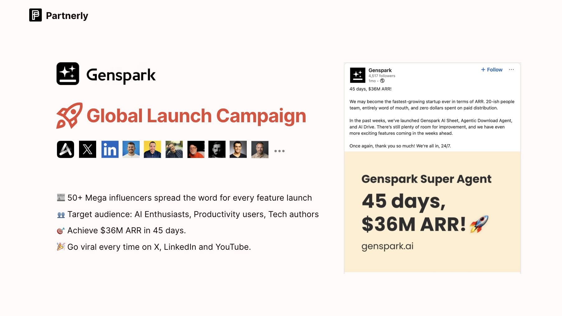 Genspark case study slide